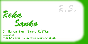reka sanko business card
